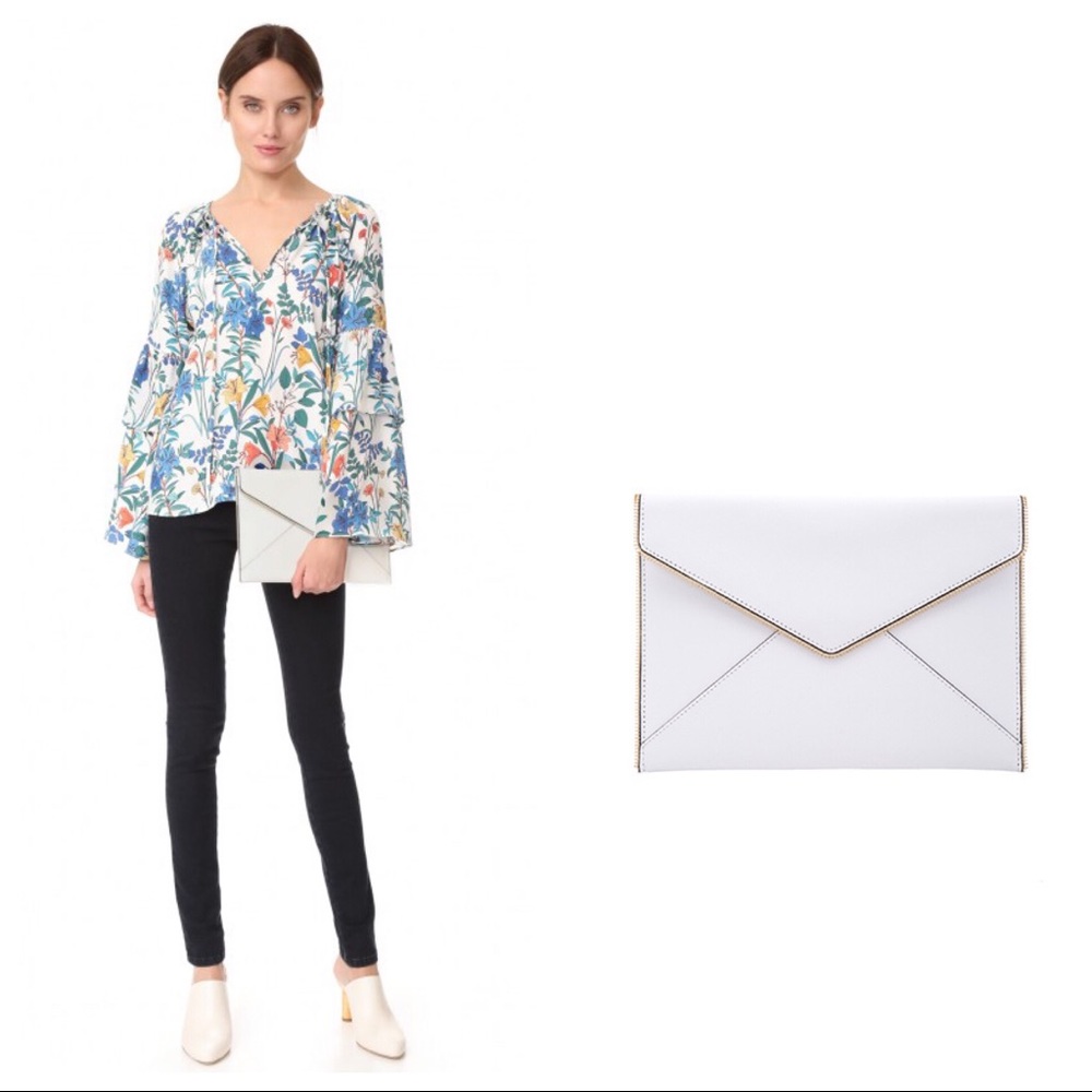 Rebecca Minkoff Leo Clutch in White - Like New!